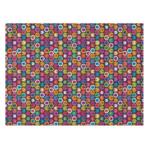 Nappe Motif géométrique coloré avec des hexagones