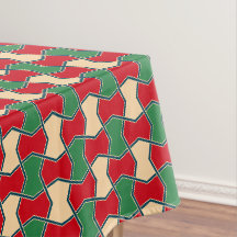 Motif géométrique de Cravate rouge rouge vert Orie