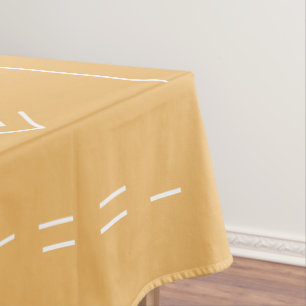 Nappe Motif géométrique Jaune Personnalisé Moderne Boho