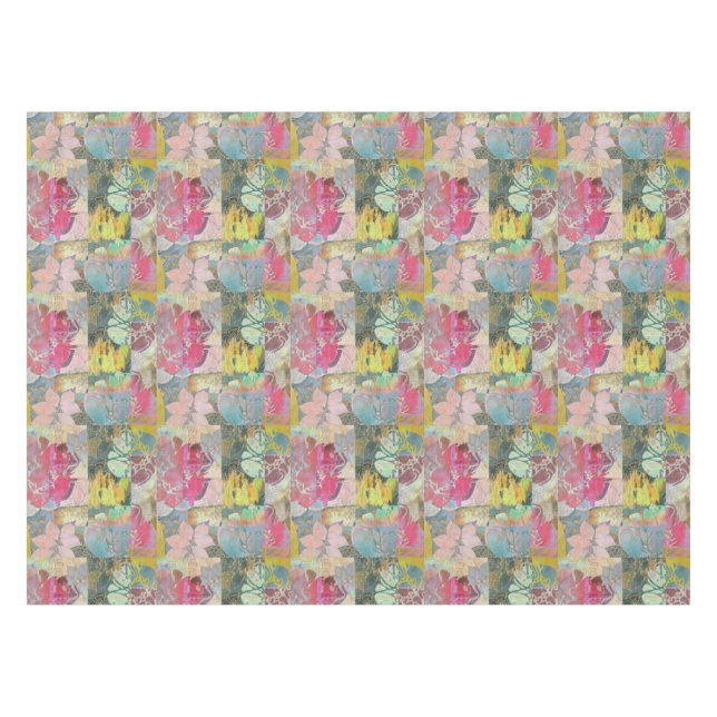 Nappe Motif grunge floral d'art (Devant (Horizontal))