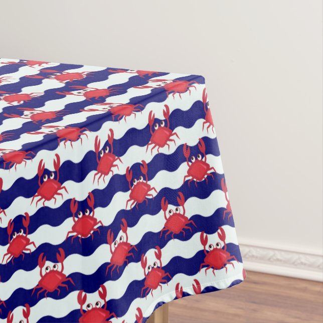 Nappe Motif heureux de crabes (In Situ)