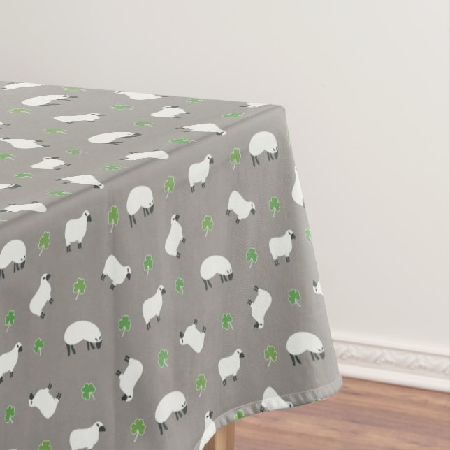 Nappe Motif irlandais de shamrock et de moutons (In Situ)