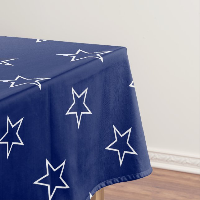 Nappe Motif marine moderne bleu & blanc étoiles (In Situ)