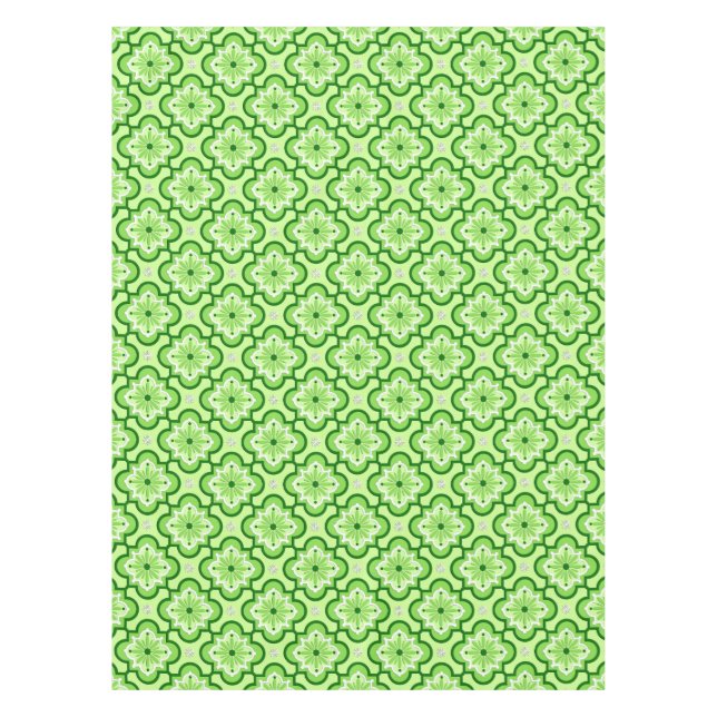 Nappe Motif marocain en tuiles - Vert citron (Devant)