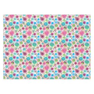Nappe Motif mignon d'arrière - plan de hibou de fleur