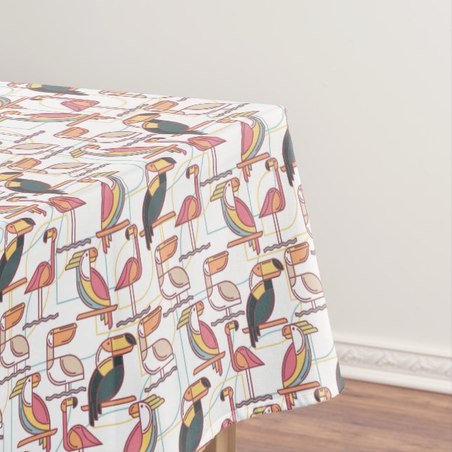 Nappe Motif moderne avec les oiseaux tropicaux (In Situ)