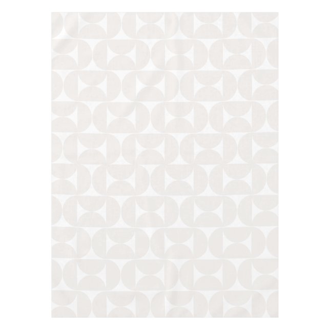 Nappe Motif Moderne Du Milieu Du Siècle Pale Beige Et Bl (Devant)