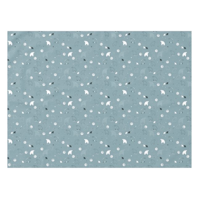 Nappe motif montrant un polaire mignon (Devant (Horizontal))