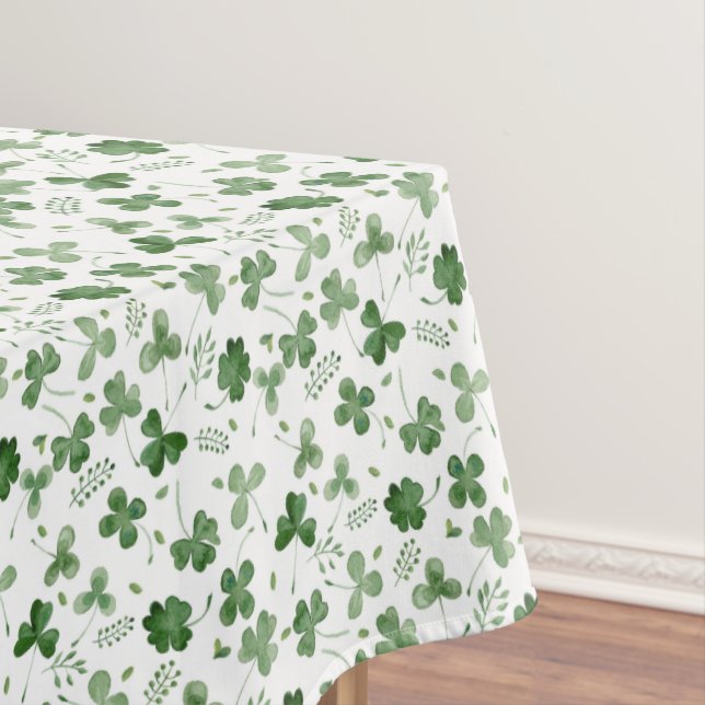Nappe Motif mou de shamrock d'aquarelle (In Situ)