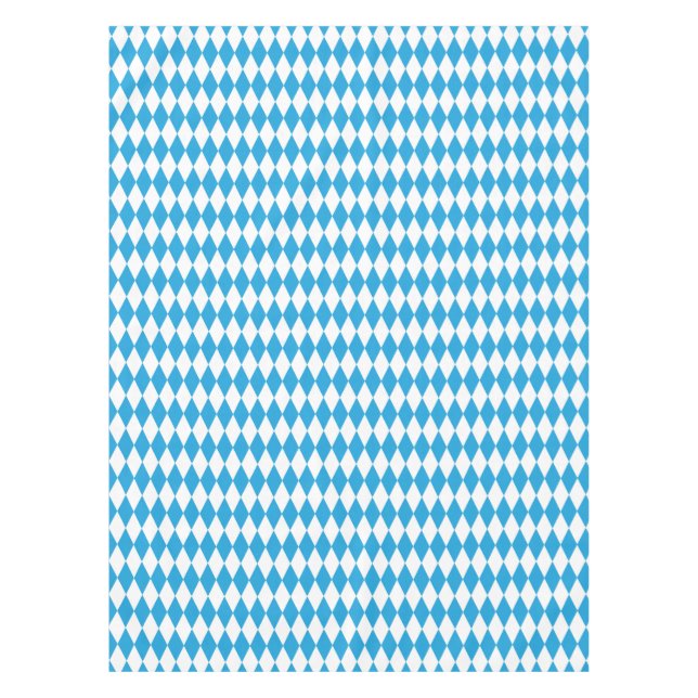 Nappe Motif moyen de bleu bavarois et de blanc (Devant)