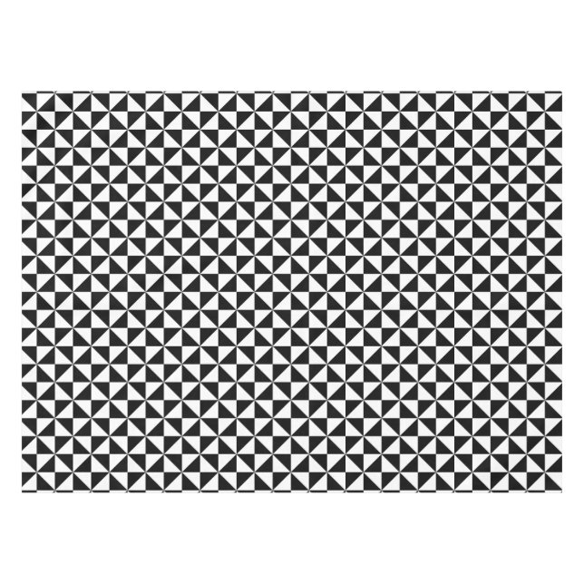 Nappe Motif noir et blanc de triangle (Devant (Horizontal))