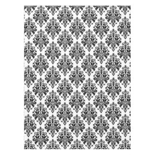 Nappe Motif noir et blanc élégant de damassé