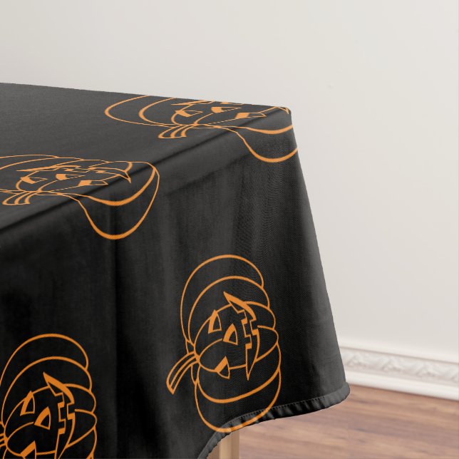 Nappe Motif noir et orange de Jack-o'-lantern d'Hallowee (In Situ)