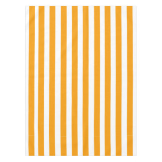 Nappe Motif orange et blanc de rayures