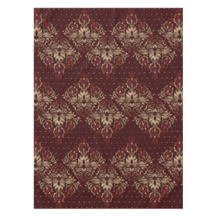 Nappe Motif oriental persan rouge-foncé et or