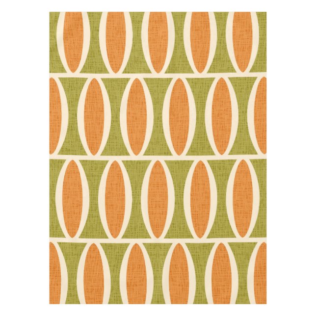 Nappe Motif ovale géométrique moderne du milieu du siècl (Devant)