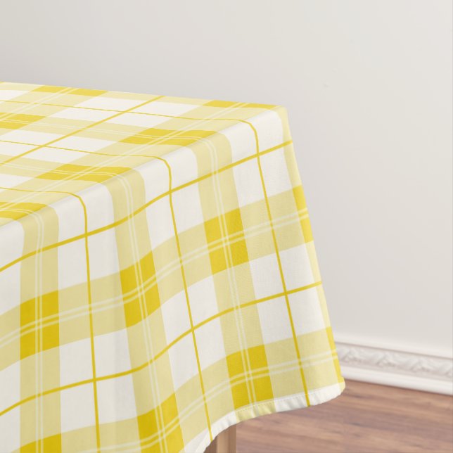 Nappe Motif plaqué design citron jaune et blanc (In Situ)