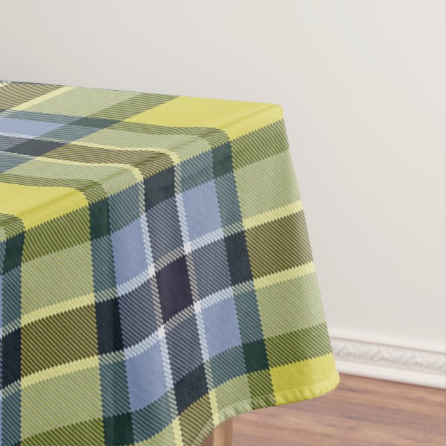 Nappe Motif plat moderne bleu et jaune Tartan (In Situ)