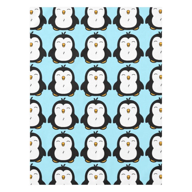 Nappe Motif potelé mignon d'image de pingouin (Devant)