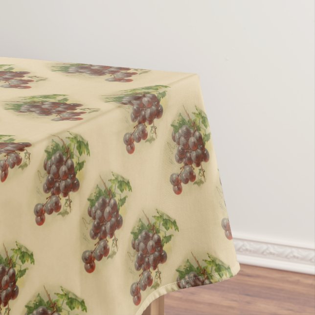 Nappe Motif pourpre vintage de raisins (In Situ)