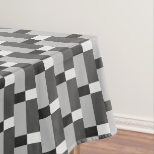Nappe Motif rayé noir blanc argent gris