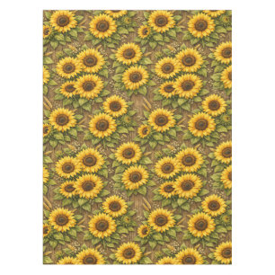 Nappe Motif répétitif sans couture de tournesol ensoleil