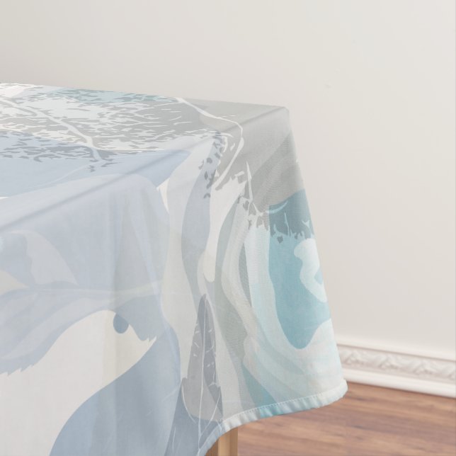 Nappe Motif Rose bleu (In Situ)