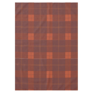 Nappe Motif rouille rouge et orange plaid