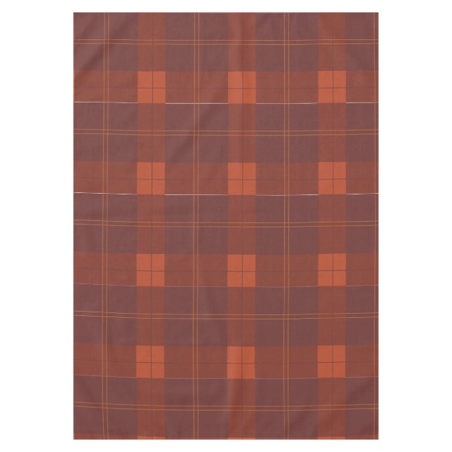 Nappe Motif rouille rouge et orange plaid (Devant)