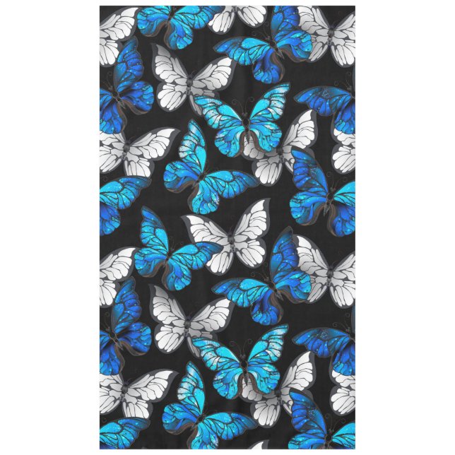 Nappe Motif sans couleur foncée avec papillons bleus Mor (Devant)