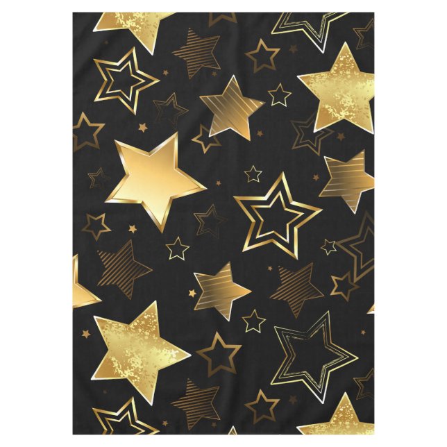 Nappe Motif sans couture avec étoiles d'or (Devant)