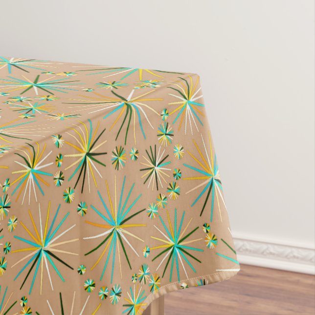 Nappe Motif Spoutnik Du Milieu Du Siècle, Taupe Tan (In Situ)