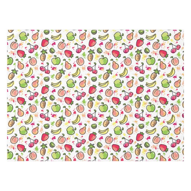 Nappe motif tiré par la main de fruits (Devant (Horizontal))