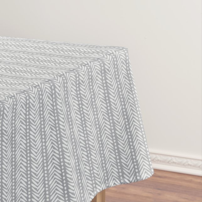 Nappe Motif tiré par la main gris de Chevron (In Situ)