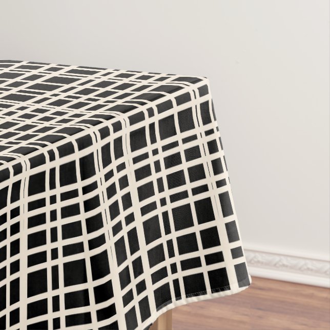 Nappe Motif tissé moderne du milieu du siècle (In Situ)