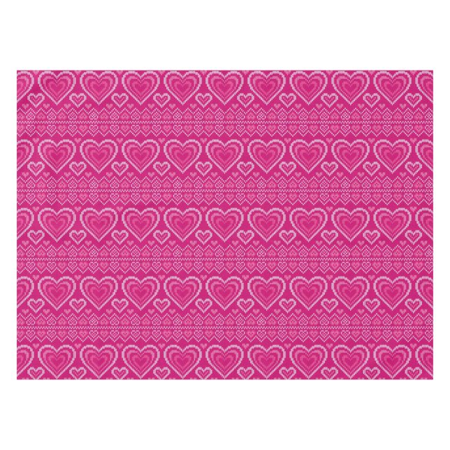 Nappe Motif tricoté par Saint-Valentin 2 (Devant (Horizontal))