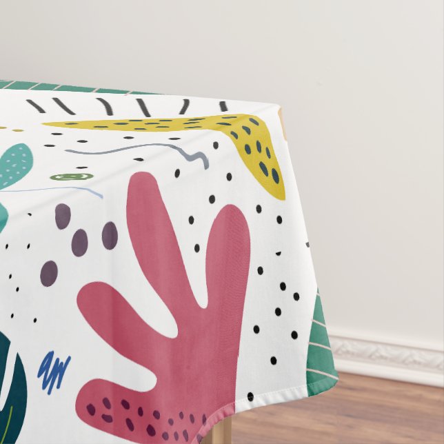 Nappe motif tropical avec feuilles colorés (In Situ)