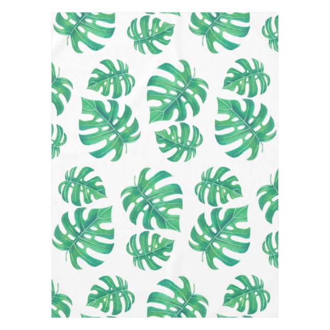 Nappe Motif tropical avec feuilles monstères (Devant)