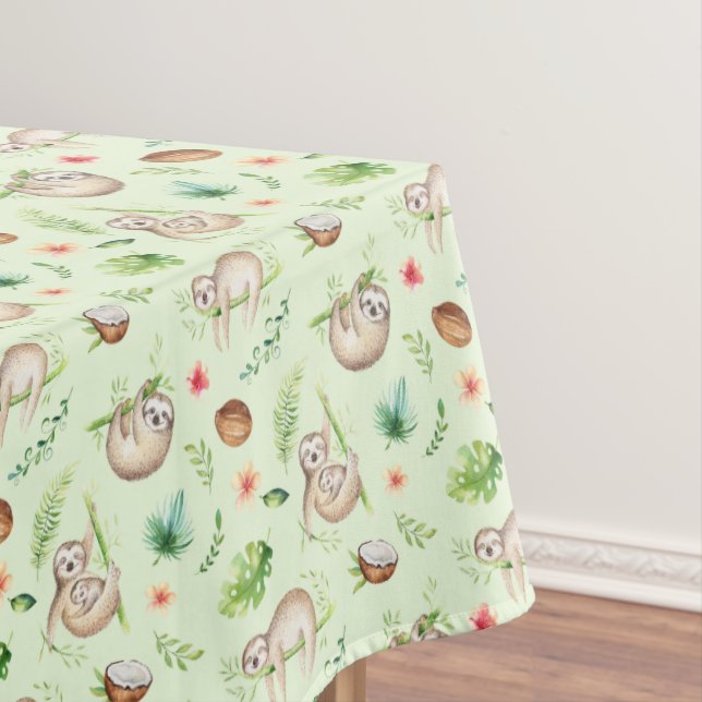Nappe Motif tropical de paresse de noix de coco (In Situ)