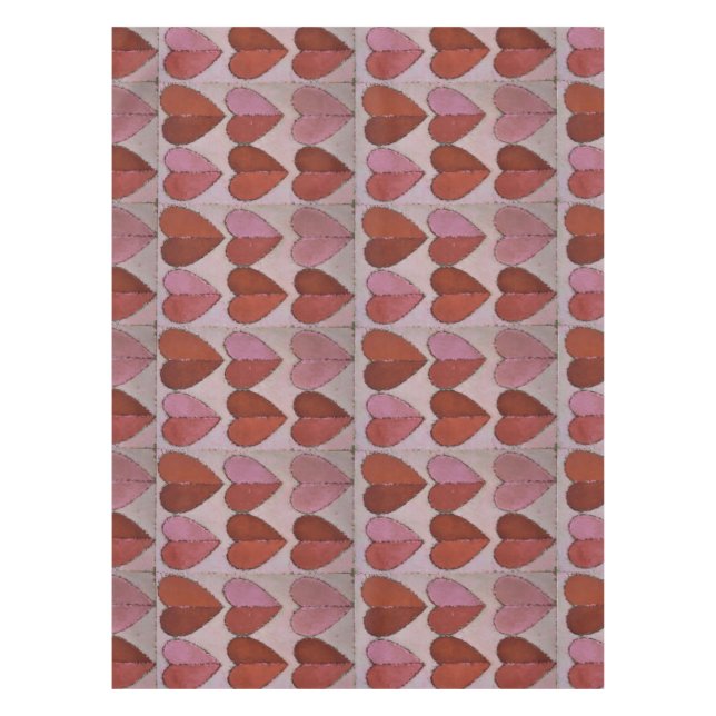 Nappe Motif vintage de coeur (Devant)