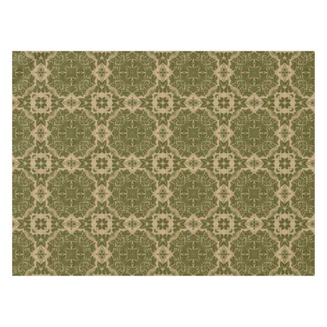 Nappe Motif vintage de damassé d'art (Devant (Horizontal))