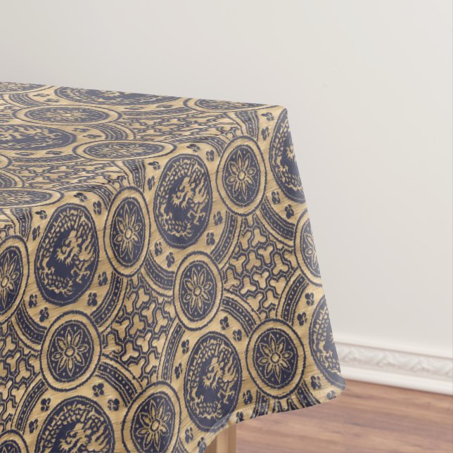 Nappe Motif vintage japonais Dragons & Fleurs (In Situ)