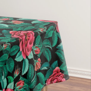 Nappe Motif vintage Red Roses