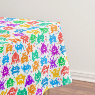 Nappe Motifs de monstres pixelisés colorés mignons