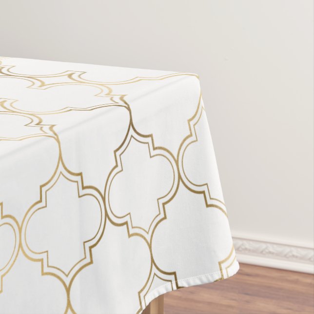 Nappe Motifs Motifs géométriques islamiques dorés (In Situ)