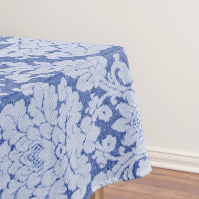 Nappe Multi-Size bleu de classique de damassé (In Situ)
