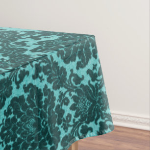 Nappe Multi-Size turquoise de classique de damassé
