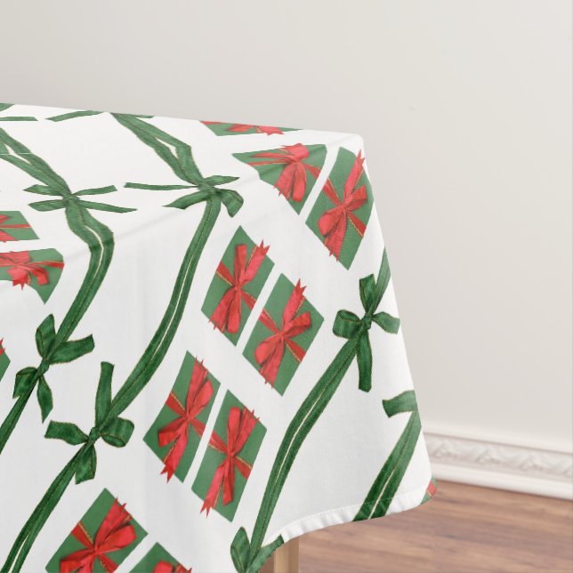 Nappe Nappe, Joyeux Noël Green Bows Rouge (In Situ)