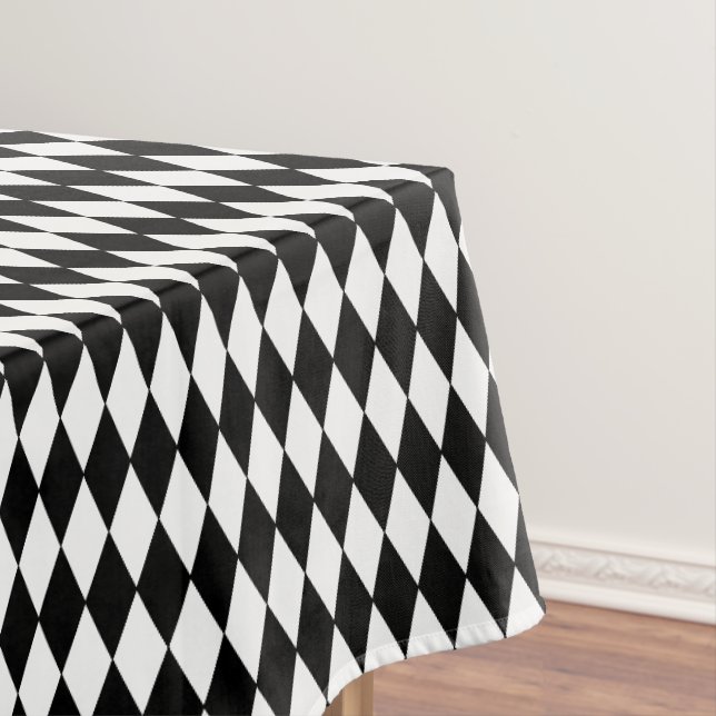 Nappe Nappe-Noir & Blanc Diamant Impression (In Situ)