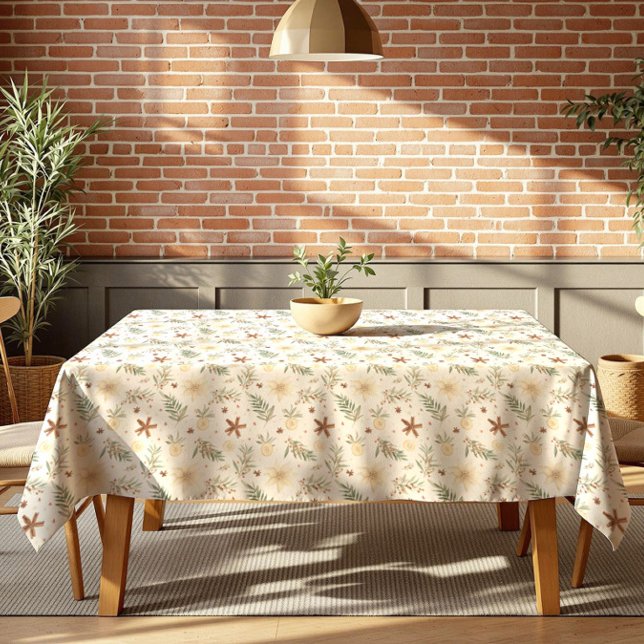 Nappe Natural Christmas Holiday – Rustic Farmhouse Decor (Créateur téléchargé)